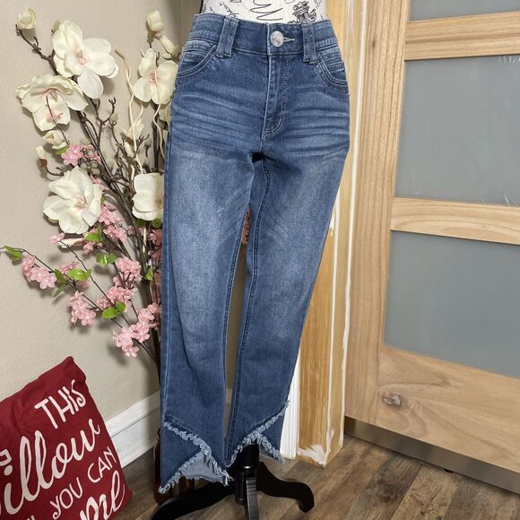 Democracy Denim - Democracy Ab Technology Skinny Jeans Women's Size 2 Dark Wash Raw Hem Ankle